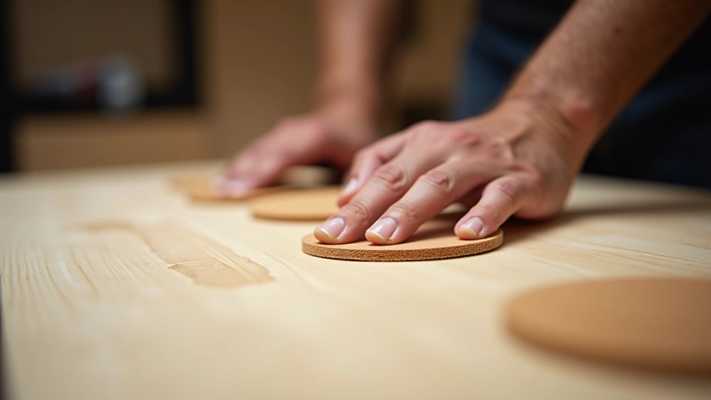 Sanding process showing different grit sandpaper progression and proper technique on wooden surface